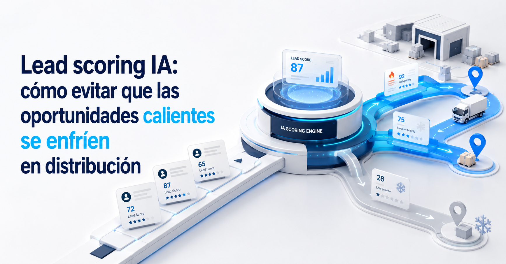 Lead scoring IA: cómo evitar que las oportunidades calientes se enfríen en distribución